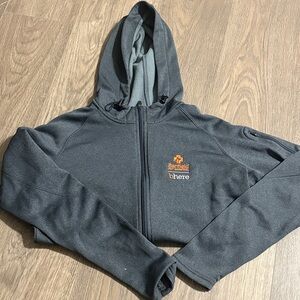 Sport-Tek Gray Fleece Jacket with Orange Details